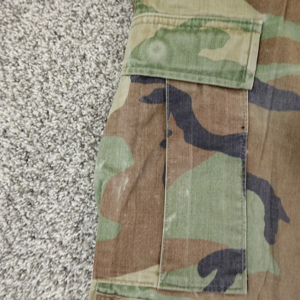 Military Pants Mens S Woodland Camo Combat Trouser Cargo Paratrooper Double Knee